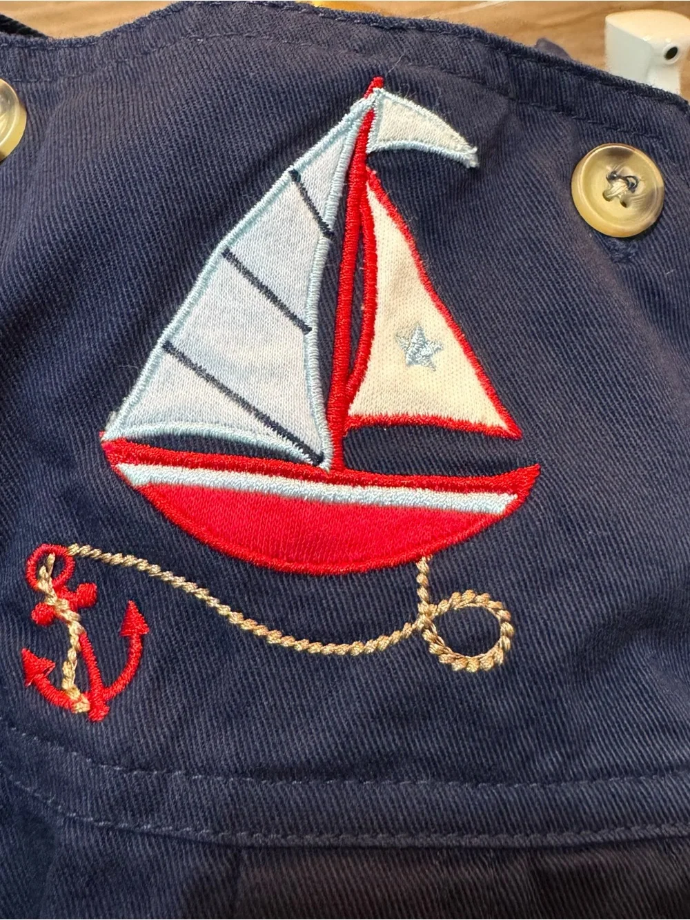 Baby Boy Nautical Sailboat Shortall & Gymboree Swim Trunks Set 3-6M